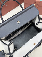 Loro Piana Loom L25 Tote Bag Natural/Black