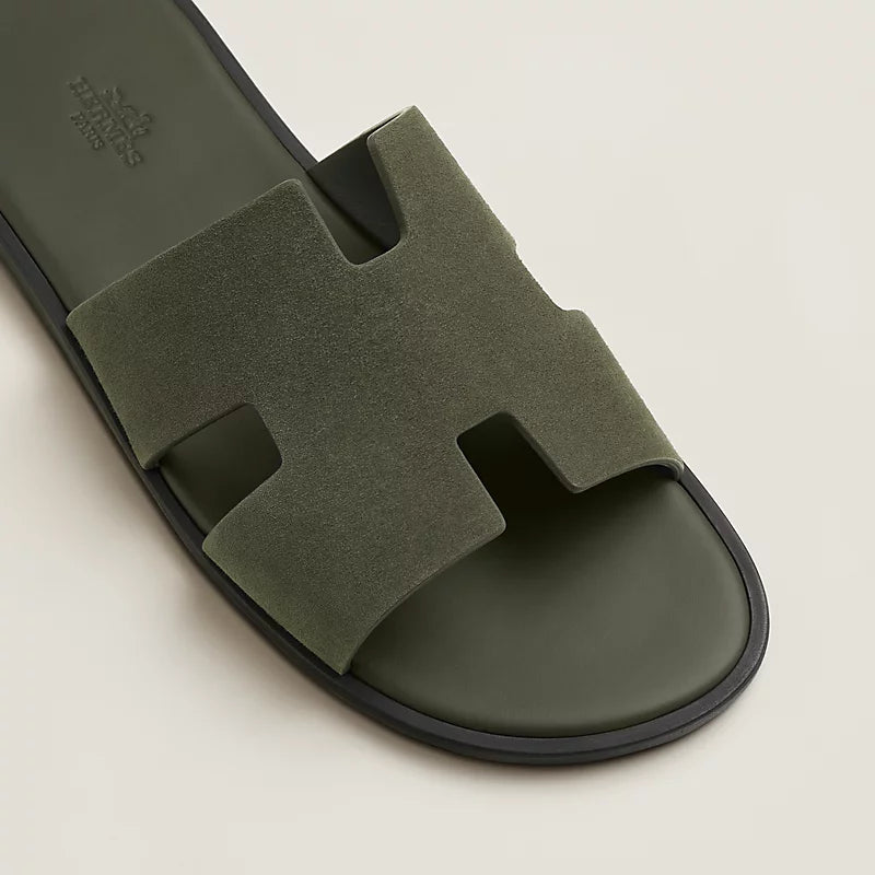 Hermes Izmir Sandal Vert Toundra