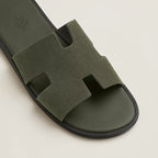 Hermes Izmir Sandal Vert Toundra