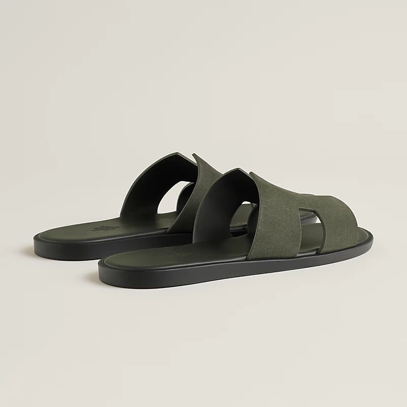 Hermes Izmir Sandal Vert Toundra