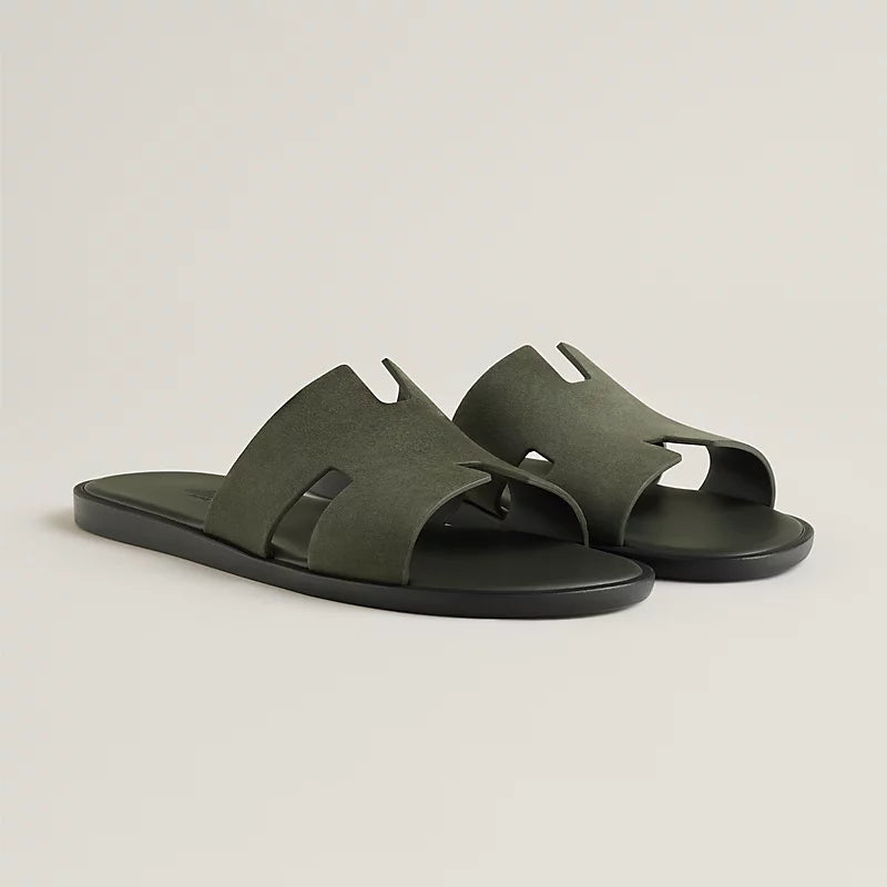 Hermes Izmir Sandal Vert Toundra