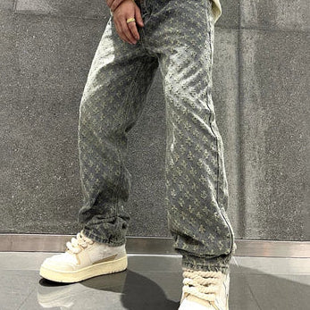 Calça Jeans Jacquard