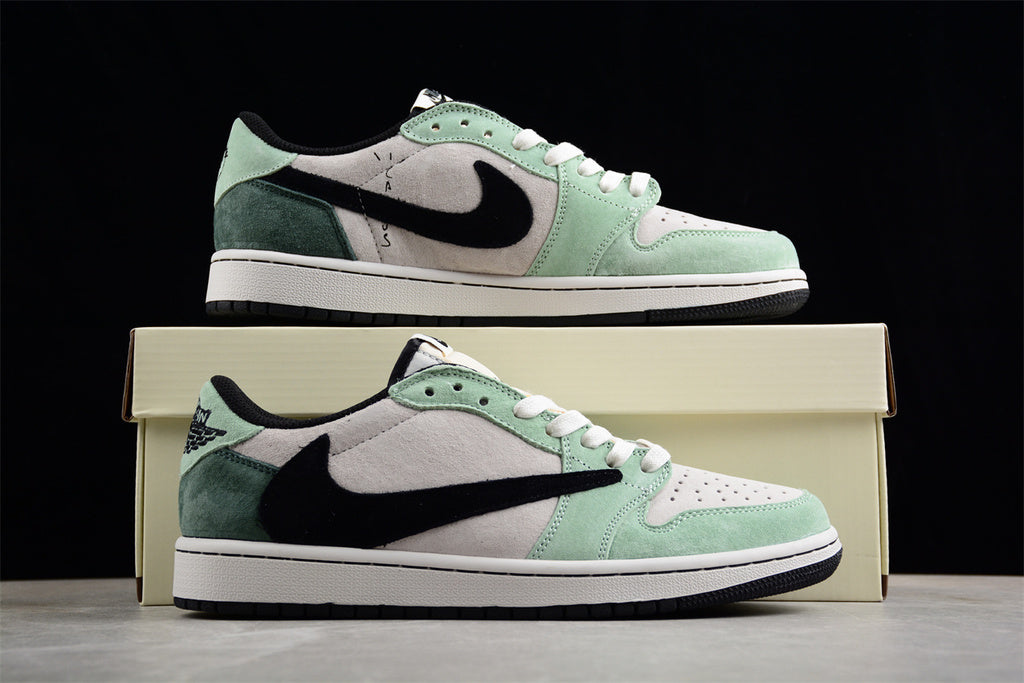 Travis Scott × Nike Jordan1 Low OG (PS) Travis Scott x Air Jordan 1 Low OG Verde Branco Preto DM7866-813