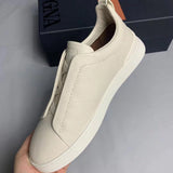 zeg White Leather Sneakers ( pronta entrega )