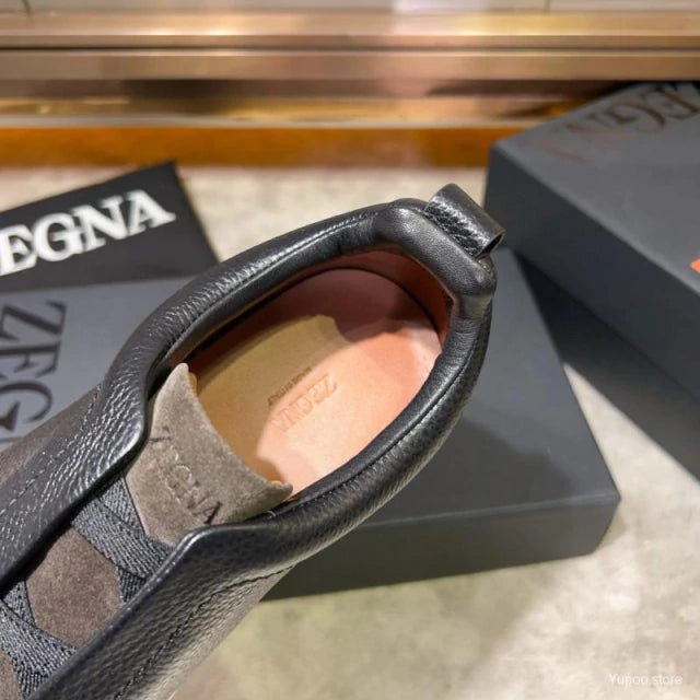 zeg Black Brown Leather Suede( Pronta entrega )