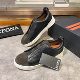 zeg Black Brown Leather Suede( Pronta entrega )
