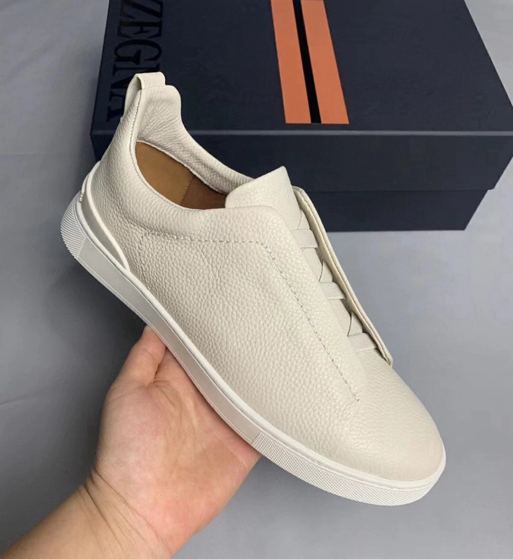 zeg White Leather Sneakers ( pronta entrega )
