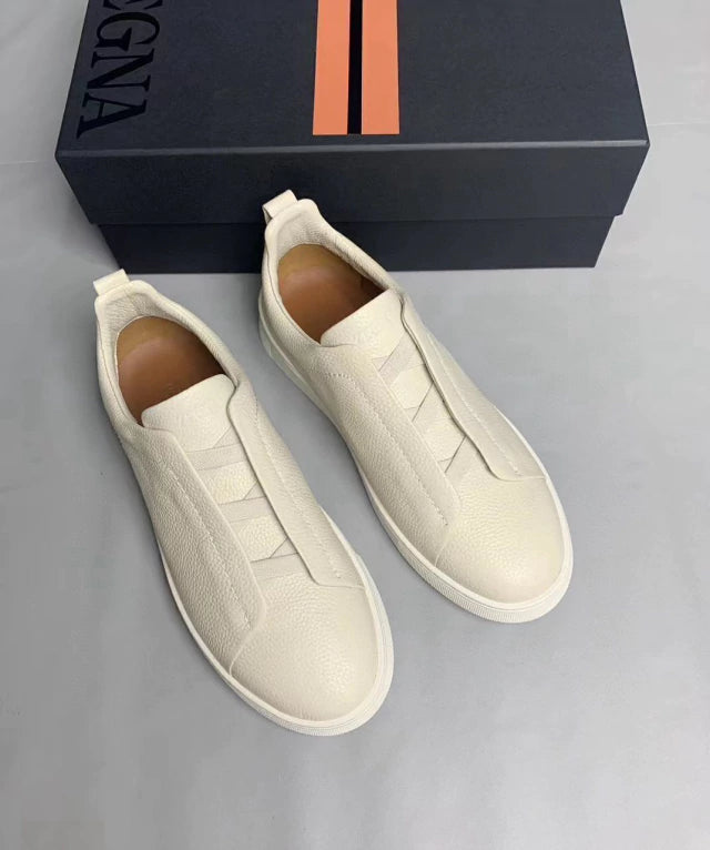 zeg White Leather Sneakers ( pronta entrega )